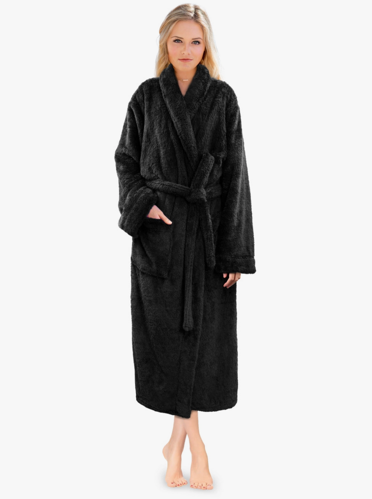 Pavilia Women's Sherpa Fleece Robe - Opulence & Essence