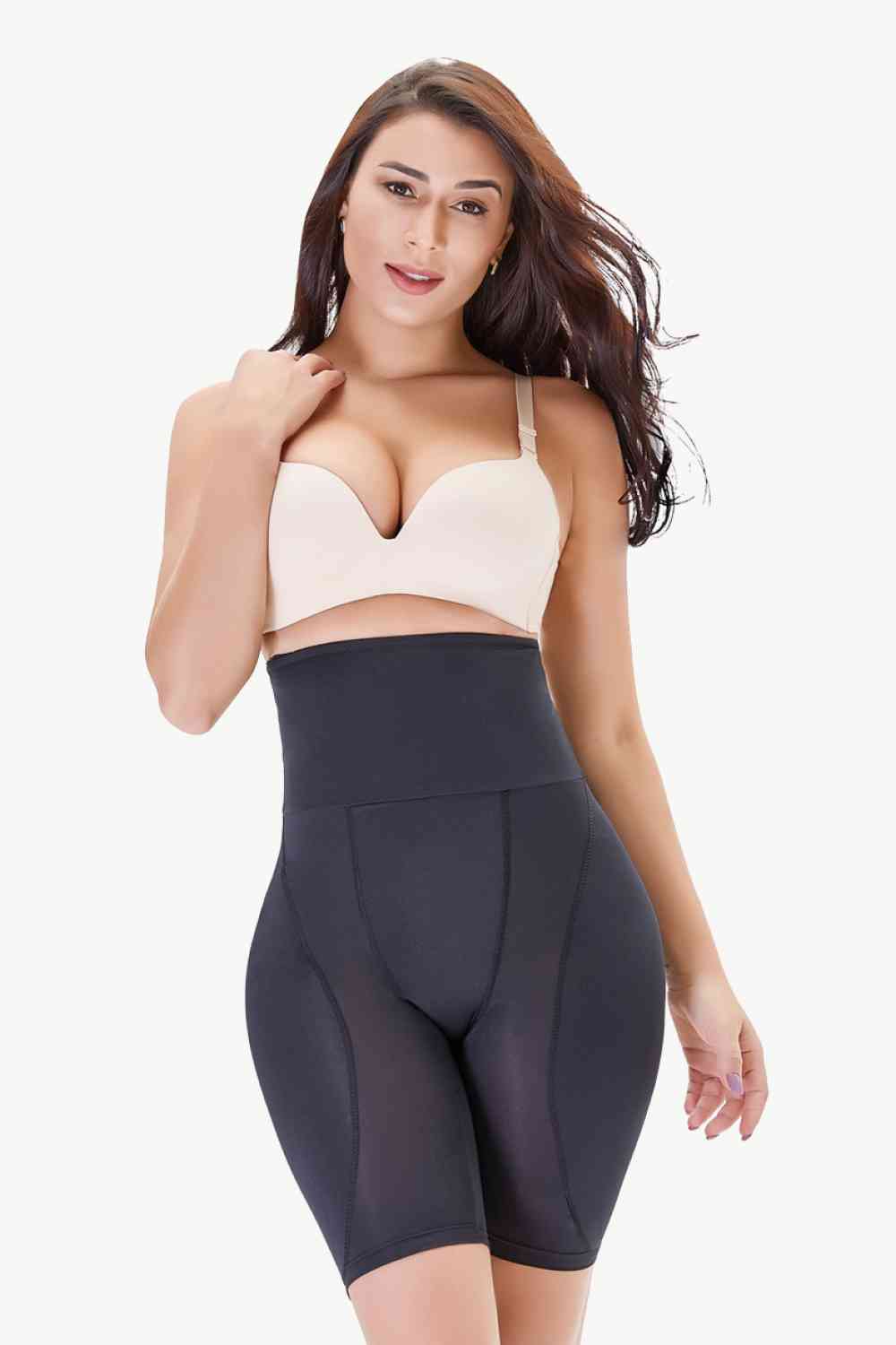 Full Size High Waisted Pull-On Shaping Shorts - Opulence & Essence