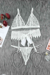 Thumbnail for Lace Lingerie Three-Piece Set - Opulence & Essence