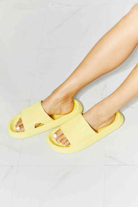 Thumbnail for MMShoes Arms Around Me Open Toe Slide in Yellow - Opulence & Essence