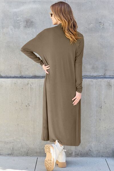 Sustainable Full Size Open Front Long Sleeve Cover Up - Opulence & Essence