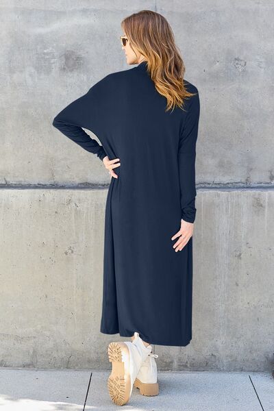 Sustainable Full Size Open Front Long Sleeve Cover Up - Opulence & Essence