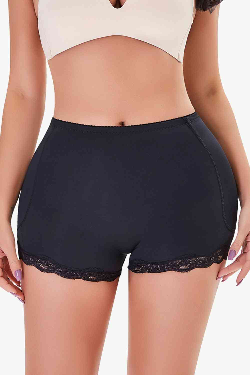 Full Size Lace Trim Shaping Shorts - Opulence & Essence