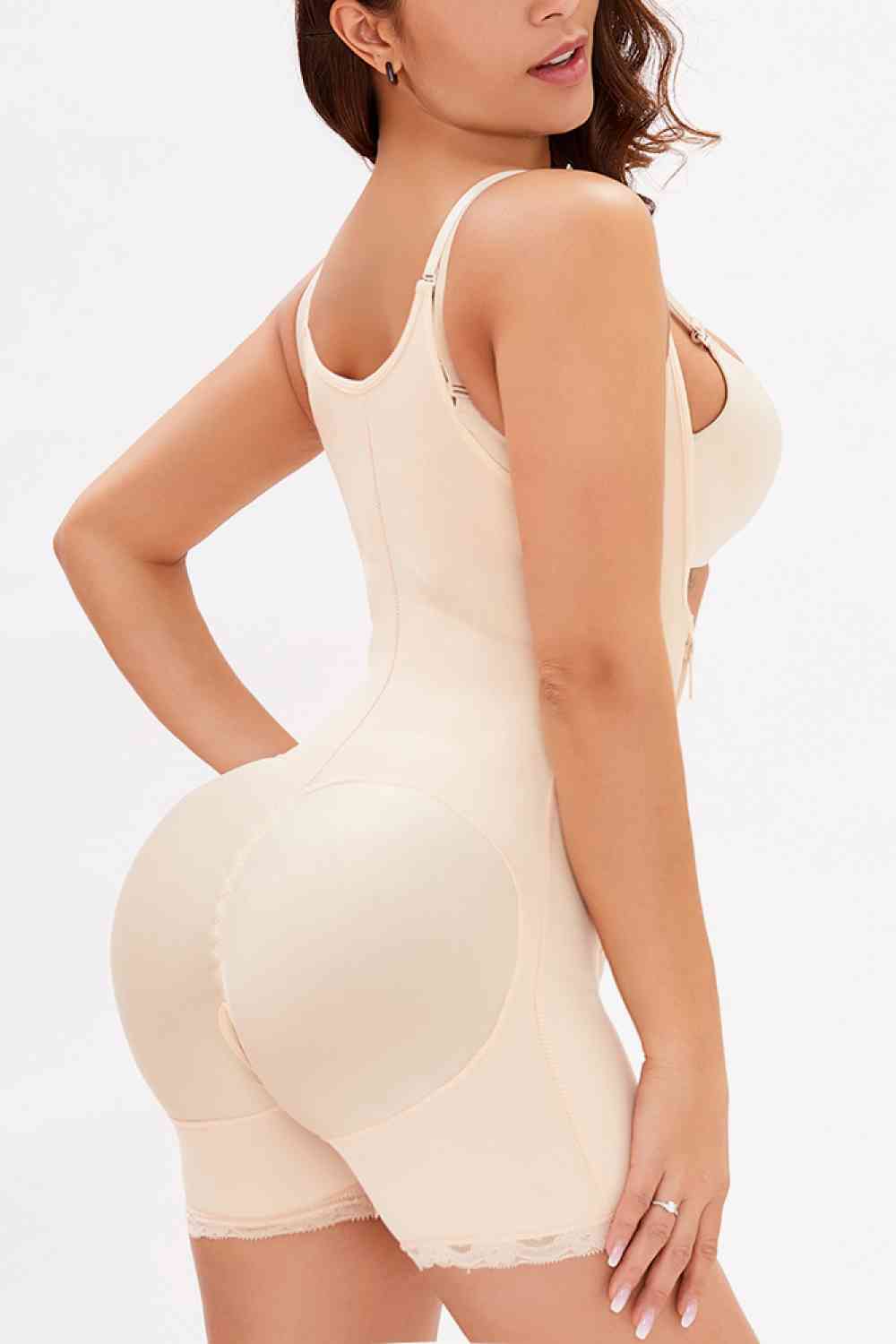 Full Size Side Zipper Under-Bust Shaping Bodysuit - Opulence & Essence
