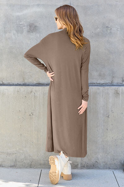 Sustainable Full Size Open Front Long Sleeve Cover Up - Opulence & Essence