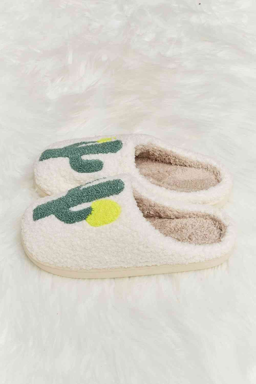 Melody Cactus Plush Slide Slippers - Opulence & Essence